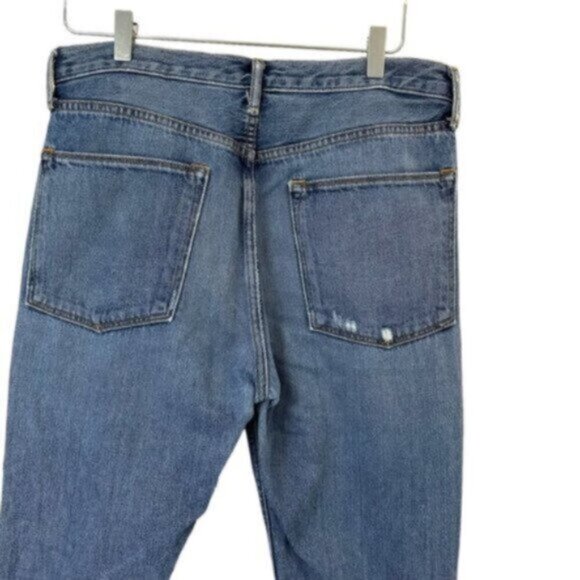 Vince | Medium Wash High Rise Distressed Denim Jeans Size 31 - Picture 6 of 12